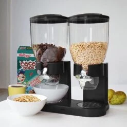 MikaMax Cornflakes Dispenser - Voorraadbus - Cornflakes Voorraadpot - Ontbijt Granendispenser - Zwart - 2 X 500 Gram -Mepal Promos Winkel 1200x1200 558