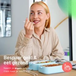 Triple J® Lunchbox - Broodtrommel - Lucht- & Lekvrij - Incl. Bestek - Magnetron & Vaatwasser Bestendig -Mepal Promos Winkel 1200x1200 74