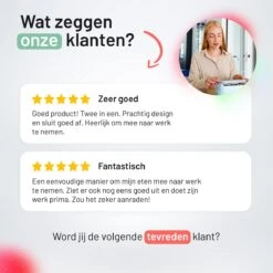 Triple J® Lunchbox - Broodtrommel - Lucht- & Lekvrij - Incl. Bestek - Magnetron & Vaatwasser Bestendig -Mepal Promos Winkel 1200x1200 75