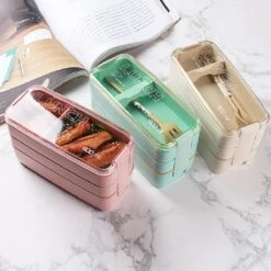 Bento Lunchbox - Lunchtrommel 900ml 3 Laags - Inclusief Bestek - Beige - Opline -Mepal Promos Winkel 1200x1200 8