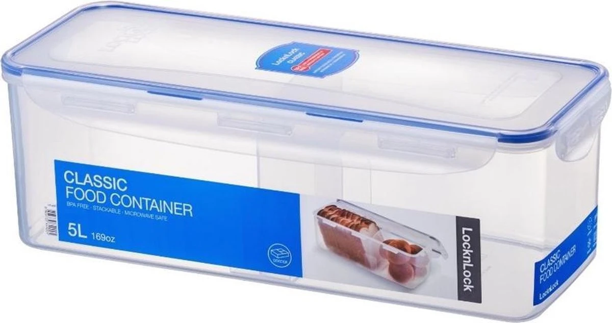 Lock&Lock Vershouddoos Voor Brood - Brooddoos - Broodtrommel - Brood Bewaren - Opbergdoos - Bewaardoos Met Deksel - 100% Luchtdicht - BPA Vrij - 5 Liter - Transparant 2 Lock&Lock Vershouddoos Voor Brood - Brooddoos - Broodtrommel - Brood Bewaren - Opbergdoos - Bewaardoos Met Deksel - 100% Luchtdicht - BPA Vrij - 5 Liter - Transparant - Afbeelding 2