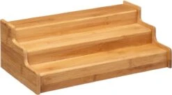 Merkloos Decopatent® Kruidenrekje Uitschuifbaar - Staand 3 Laags Kruidenrek Voor 36 Kruidenpotjes - Specerijen Rek - Bamboe Hout -Mepal Promos Winkel 1200x662 1