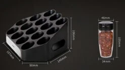 Merkloos Decopatent® Kruidenrek Incl. 16 Glazen Kruiden Potjes - Rvs Strooideksel - Staand Kruiden & Specerijen Rek - Kruidenpotjes Glas -Mepal Promos Winkel 1200x669