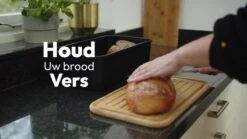 Gadgy Broodtrommel Met Bamboe Deksel – Brooddoos Met Snijplank - 36x19.5x11.5 Cm- Zwart -Mepal Promos Winkel 1200x675 4