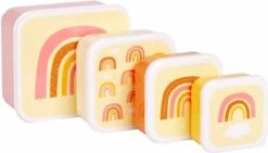 A Little Lovely Company - Brooddoos - Broodtrommel - Lunch & Snack Box Set Van 4 - Regenbogen 17 A Little Lovely Company - Brooddoos - Broodtrommel - Lunch & Snack Box Set Van 4 - Regenbogen -Mepal Promos Winkel 1200x683