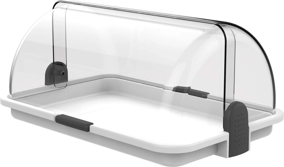 Biesse Broodtrommel - Met Schuifdeksel - Transparant -brooddoos 2 Biesse Broodtrommel - Met Schuifdeksel - Transparant -brooddoos - Afbeelding 2