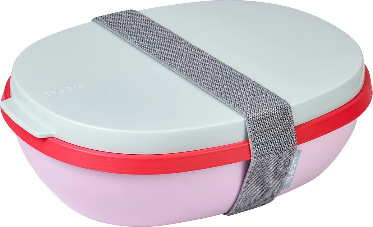 Mepal – Lunchbox Ellipse Duo – Lunchbox Voor Volwassenen En Saladebox To Go– Strawberry Vibe – Magnetronbestendig - Limited Edition 1 Mepal – Lunchbox Ellipse Duo – Lunchbox Voor Volwassenen En Saladebox To Go– Strawberry Vibe – Magnetronbestendig - Limited Edition