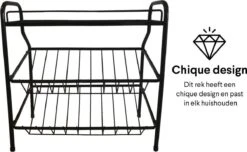 Zindoo Kruidenrek Zwart 3-laags Staand - Specerijen Rek - Kruiden Rek - Duurzaam RVS - Anti Slip Onderzijde - Specerijenstandaard – Keukenorganizer - Spice Rack - Kitchen Rack - Spice Organizer Keukenaccessoire - ZIN-SR05 -Mepal Promos Winkel 1200x737 1