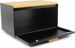 Luxe Broodtrommel Zwart Met Bamboe - Brood Bewaardoos - 36x21x21CM - Rechthoekig -Mepal Promos Winkel 1200x770