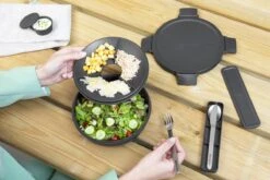 Brabantia Make & Take Salade Lunchbox - 1,3 L - Kunststof - Dark Grey -Mepal Promos Winkel 1200x800 42
