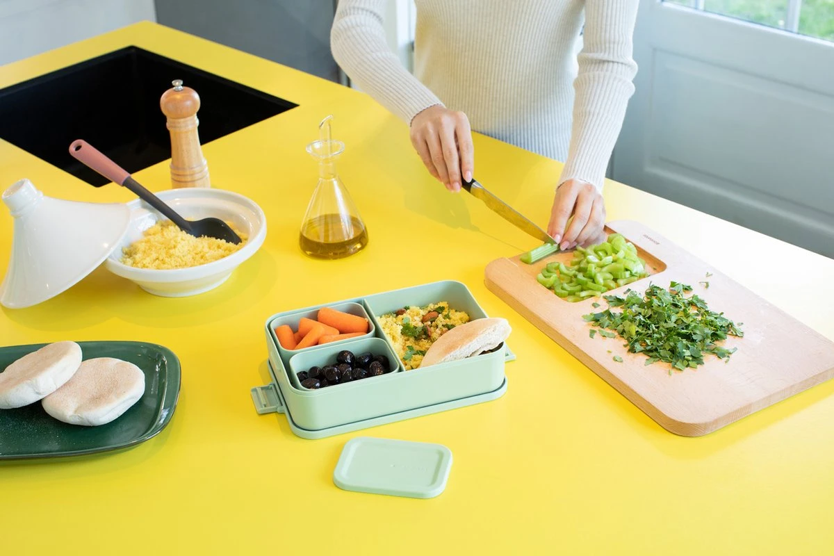 Brabantia Make & Take Bento Lunchbox Incl Bentobox- Large - Kunststof - Jade Green 14 Brabantia Make & Take Bento Lunchbox Incl Bentobox- Large - Kunststof - Jade Green - Afbeelding 14