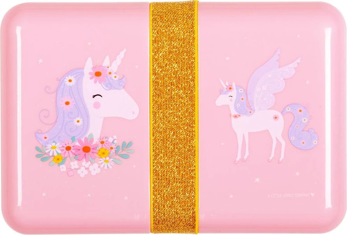 Broodtrommel / Lunch Box: Eenhoorn | A Little Lovely Company 1 Broodtrommel / Lunch Box: Eenhoorn | A Little Lovely Company