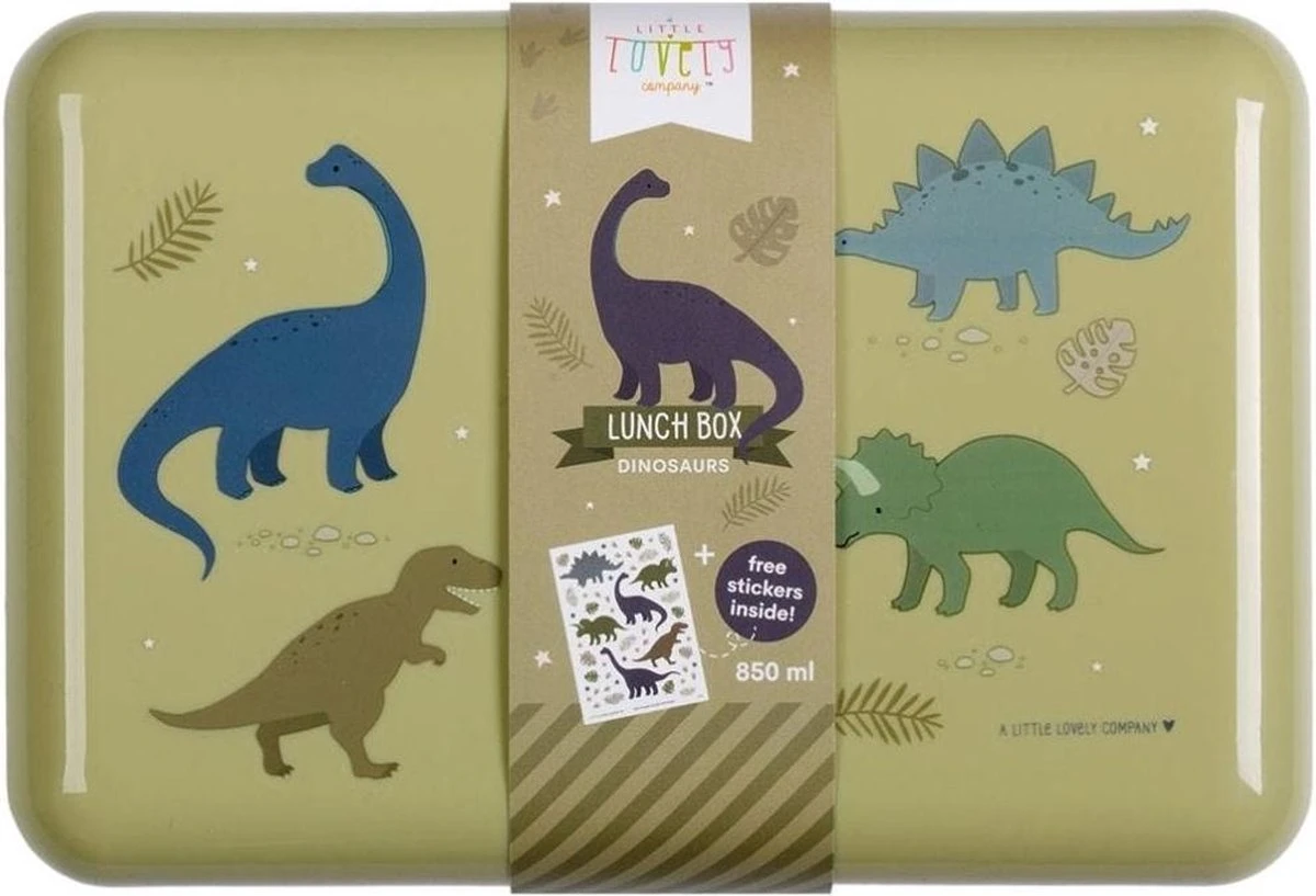 Broodtrommel / Lunch Box: Dino | A Little Lovely Company 5 Broodtrommel / Lunch Box: Dino | A Little Lovely Company - Afbeelding 5