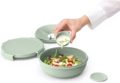 Brabantia Make & Take Salade Lunchbox - 1,3 L - Kunststof - Jade Green -Mepal Promos Winkel 1200x831