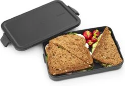 Brabantia Make & Take Lunchbox - Plat - Kunststof - Dark Grey -Mepal Promos Winkel 1200x833