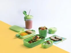 Curver Lunch&Go - Vershouddoos - Lunchbox - Inclusief Bestek - 2/3 Compartimenten - Groen -Mepal Promos Winkel 1200x900