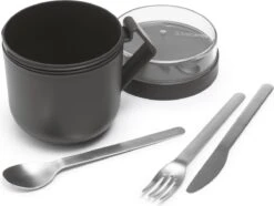 Brabantia Make & Take Soepbeker - 0,6 L - Kunststof - Dark Grey -Mepal Promos Winkel 1200x902