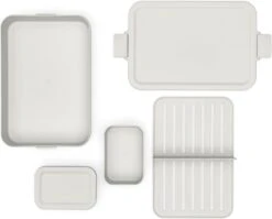 Brabantia Make & Take Bento Lunchbox Incl Bentobox - Large - Kunststof - Light Grey -Mepal Promos Winkel 1200x965