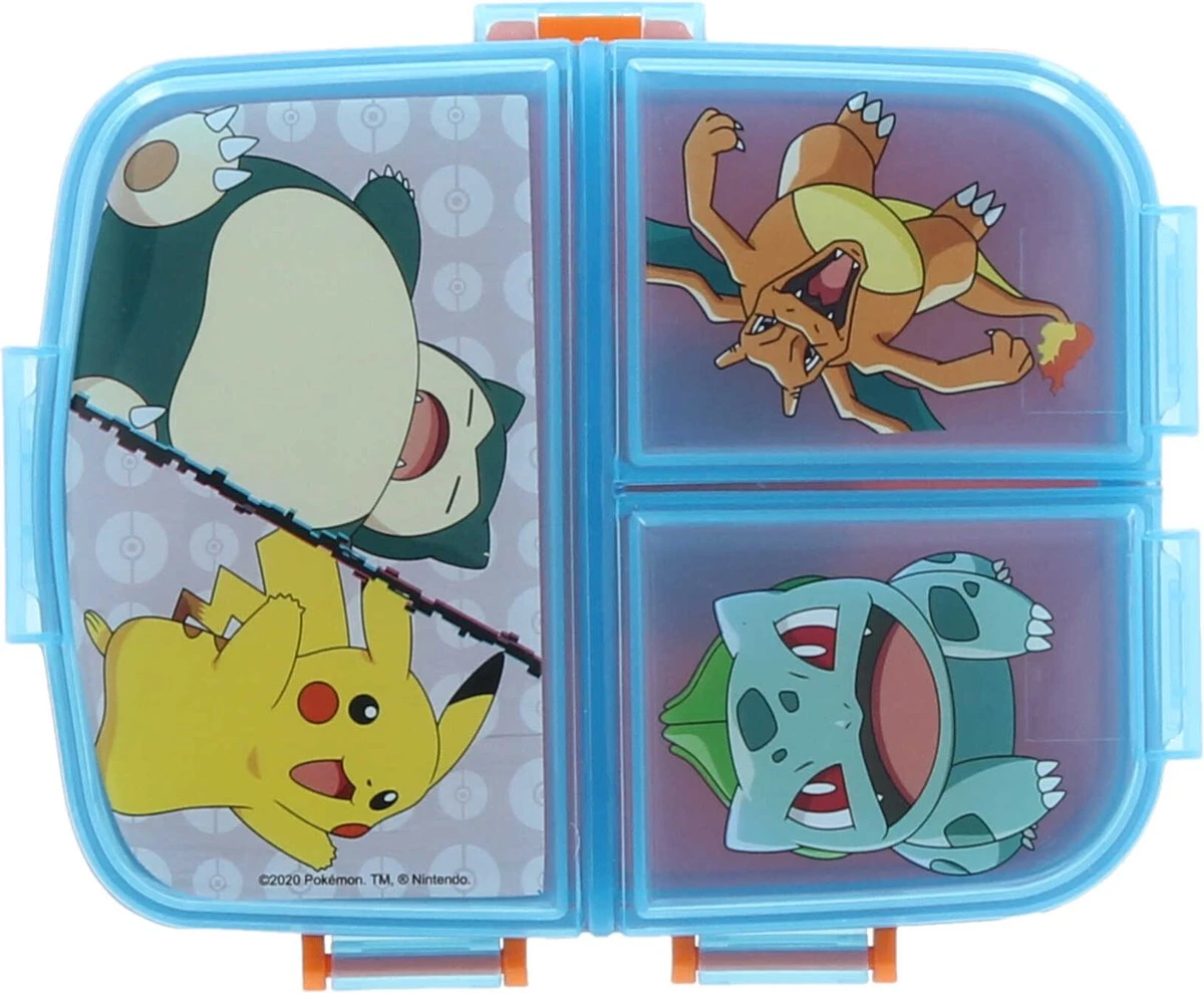 Mickey Mouse Pokemon Multi Broodtrommel 3 Vakjes - 18x13 Cm - Lunchbox - Brooddoos 2 Mickey Mouse Pokemon Multi Broodtrommel 3 Vakjes - 18x13 Cm - Lunchbox - Brooddoos - Afbeelding 2