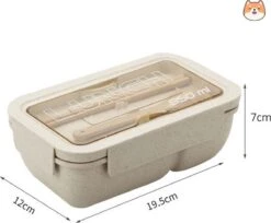 BentoBros® Duurzame Bento Box - Broodtrommel - Lunchtrommel - Lunchbox - Lunchset Voor Kinderen - Brooddoos - Duurzaam Hout - Inclusief Bestek - Voor Volwassenen En Kinderen - 0,85 Liter - Geschikt Voor Magnetron, Vriezer En Vaatwasser - Beige -Mepal Promos Winkel 1200x989