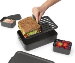 Brabantia Make & Take Bento Lunchbox Incl Bentobox - Large - Kunststof - Dark Grey -Mepal Promos Winkel 1200x996 1