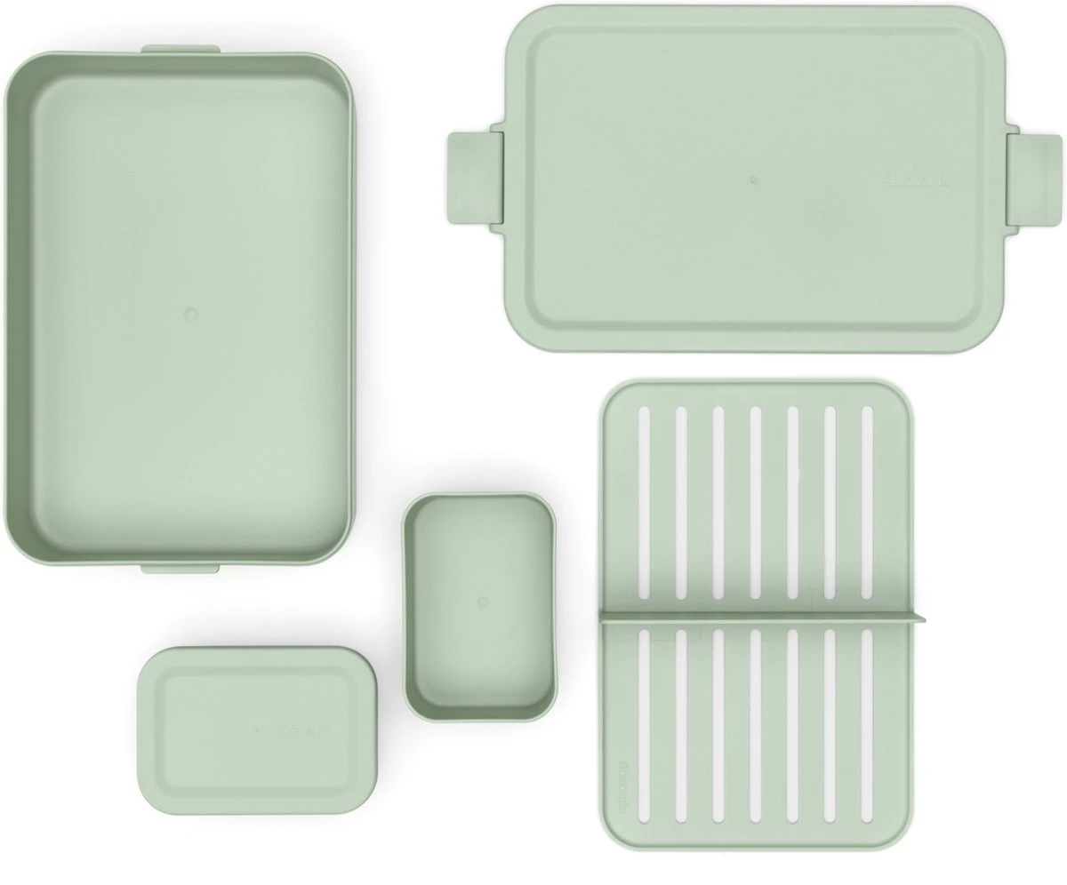 Brabantia Make & Take Bento Lunchbox Incl Bentobox- Large - Kunststof - Jade Green 7 Brabantia Make & Take Bento Lunchbox Incl Bentobox- Large - Kunststof - Jade Green - Afbeelding 7
