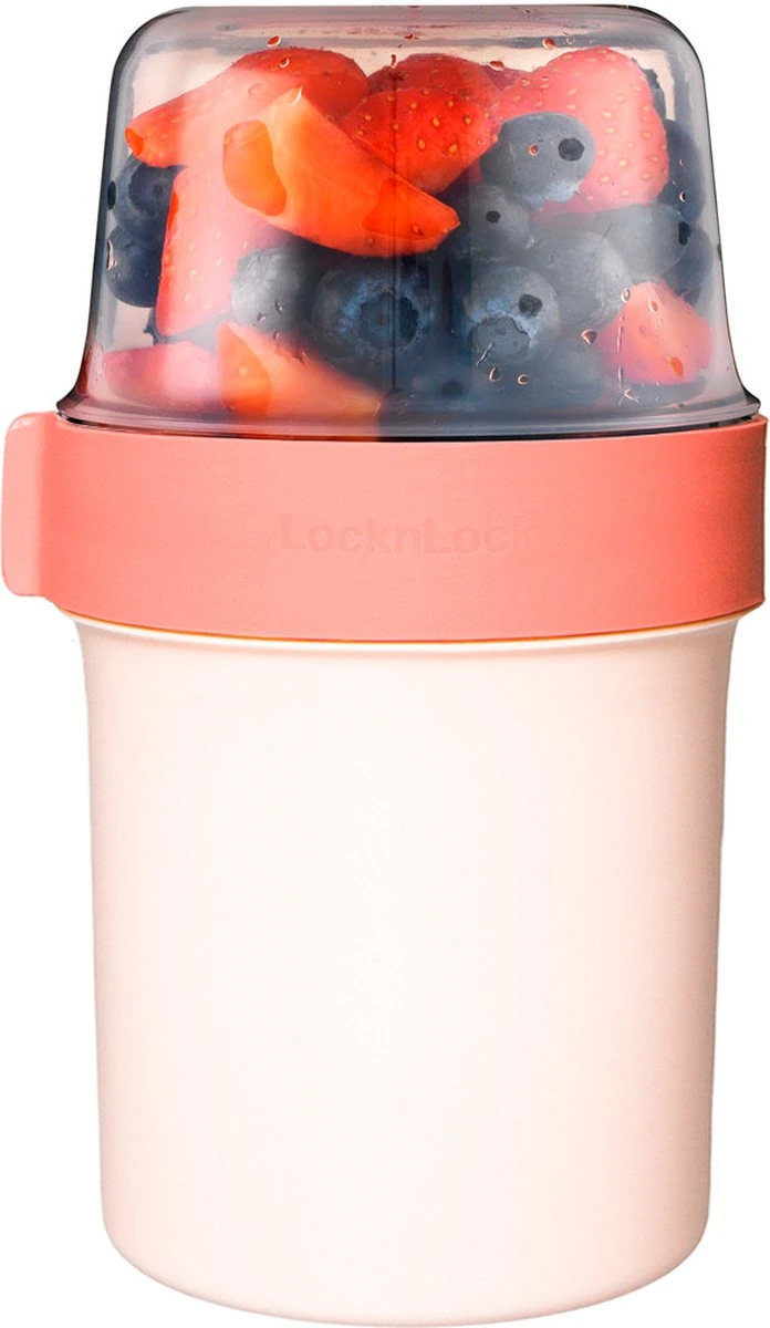 Lock&Lock Yoghurtbeker - Yoghurt Beker To Go - Muesli Beker To Go - Lunchpot - Lunchbeker - Medium - 560 Ml + 310 Ml - Roze 1 Lock&Lock Yoghurtbeker - Yoghurt Beker To Go - Muesli Beker To Go - Lunchpot - Lunchbeker - Medium - 560 Ml + 310 Ml - Roze