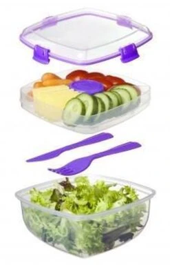Sistema Salade Box Met Bestek - Geelgroen -Mepal Promos Winkel 771x1200