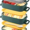 Lunchbox, Bento Box Voor Volwassenen Kinderen, Kinderlunchbox Met Compartimenten, 3-laags Lekvrije Bento-lunchbox Met Vork, Lepel, Geschikt Voor Lunchbox Voor Werk, Kantoor, School (2,25L Groen)