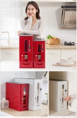 Merkloos TDR-Japans Rijst/Granen Container/Dispenser/ Opbergdoos - 6KG Inhoud - Wit -Mepal Promos Winkel 787x1200