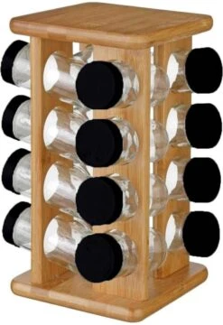 Kruidenrekje Met 16 Kruidenpotjes 29 Cm Van Bamboe - Keukenkruiden Potjes - Kruiden Bewaren -Mepal Promos Winkel 823x1200 1