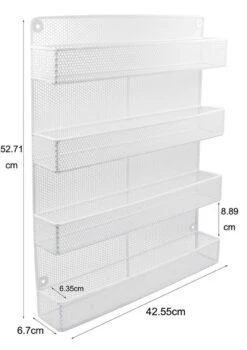 QUVIO Groot Kruidenrek - Staal - Wit - Ophangbaar - Voor 32 Kruidenpotjes - 4 Laags -Mepal Promos Winkel 848x1200