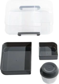 Lunchbox - Broodtrommel Inclusief Sausbeker - 3 Compartimenten - Saladebox - Brooddoos Met Yoghurtpotje -Mepal Promos Winkel 849x1200