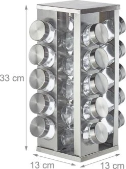 Pleasantwork Kruidenrek - Staand - Draaibaar - 20 Potjes -Mepal Promos Winkel 894x1200