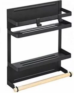 Merkloos Multifunctioneel Ophangbaar Keukenrek Of Badrek- Multifunctioneel Organiser - Magnetisch - Zwart -Mepal Promos Winkel 950x1200 1