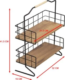 Metalen Keuken Etagere 2 Laags Van Naturn Living | Keuken Opbergrek | Kruidenpotjes Rek | Kruiden Organizer | Keuken Rek Specerijen | Mat Zwart -Mepal Promos Winkel 971x1200 1